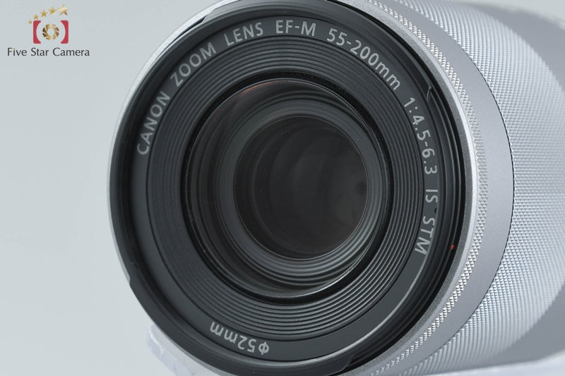 Canon EOS Kiss M2 White 24.1 MP EF-M 15-45 55-200 Lenses