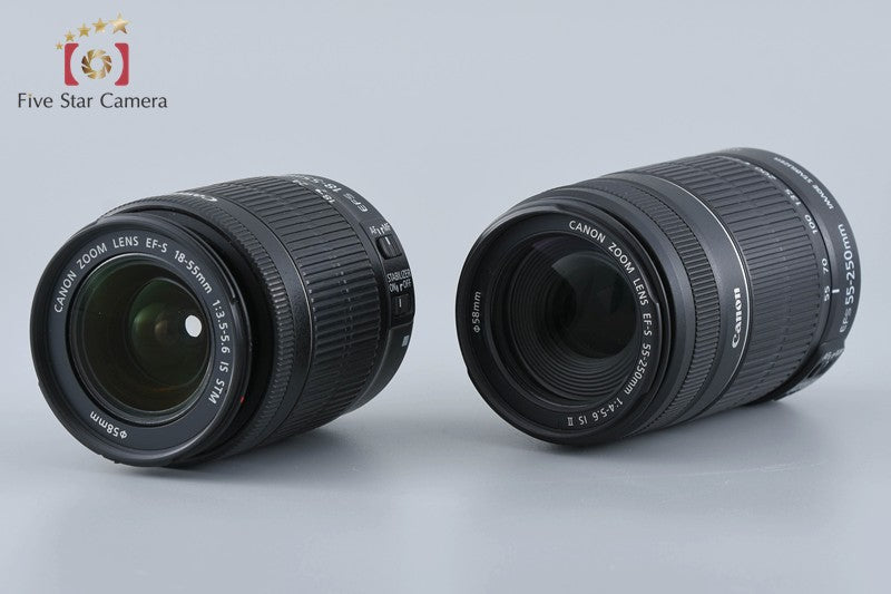 Canon EOS Kiss X7 / Rebel SL1 / 100D 18.0 MP 18-55 55-250 Lenses