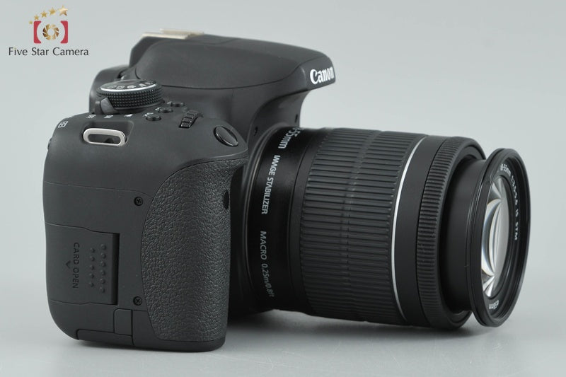 Count 4,898 Canon EOS Kiss X8i / Rebel T6i / 750D 24.2 MP DSLR EF-S 18-55 Lens