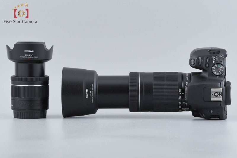 Canon EOS Kiss X9 / Rebel SL2 / 200D 24.2 MP 18-55 55-250 Lenses [Very Good]