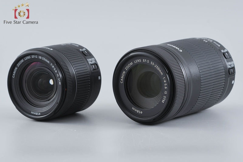 Canon EOS Kiss X9 / Rebel SL2 / 200D 24.2 MP 18-55 55-250 Lenses [Very Good]