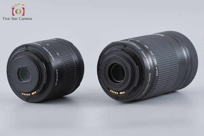 Canon EOS Kiss X9 / Rebel SL2 / 200D 24.2 MP 18-55 55-250 Lenses [Very Good]