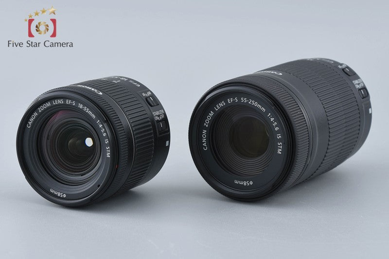 Count 1,487" Canon EOS Kiss X9 / Rebel SL2 / 200D Black 24.2MP 18-55 55-250 Lens