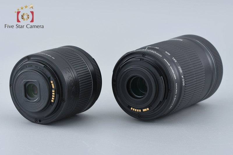 Count 1,487" Canon EOS Kiss X9 / Rebel SL2 / 200D Black 24.2MP 18-55 55-250 Lens