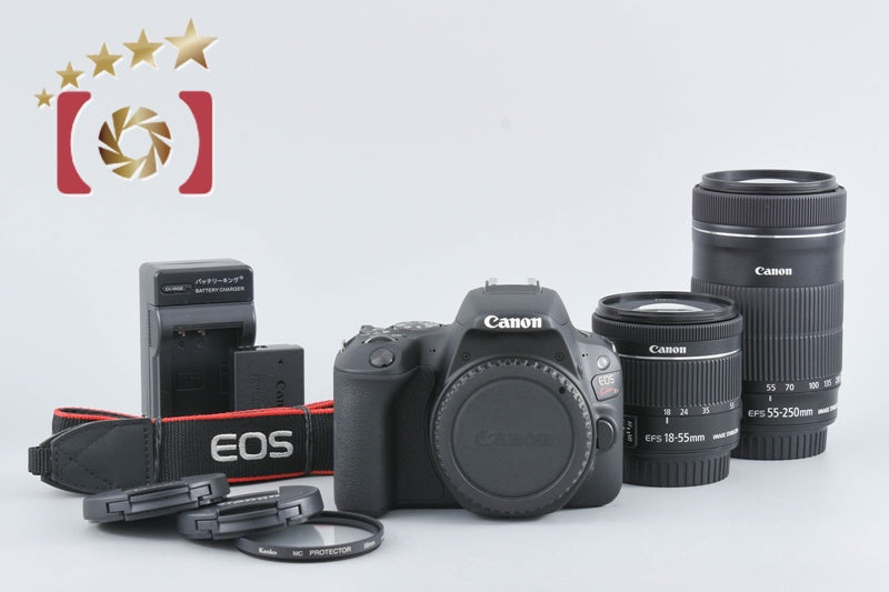 Canon 【中古】Canon キヤノン EOS Kiss X9 ダブルズームキット ブラック シャッター回数僅少 デジタル一眼レフカメラ