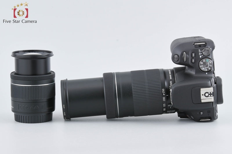 Canon 【中古】Canon キヤノン EOS Kiss X9 ダブルズームキット ブラック シャッター回数僅少 デジタル一眼レフカメラ