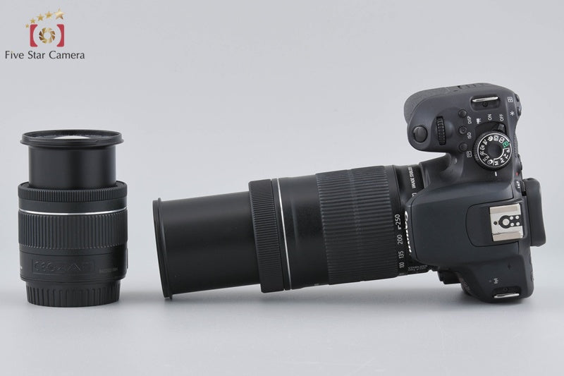 Canon EOS Kiss X9i / Rebel T7i / 800D 24.2 MP DSLR 18-55 55-250 Lenses