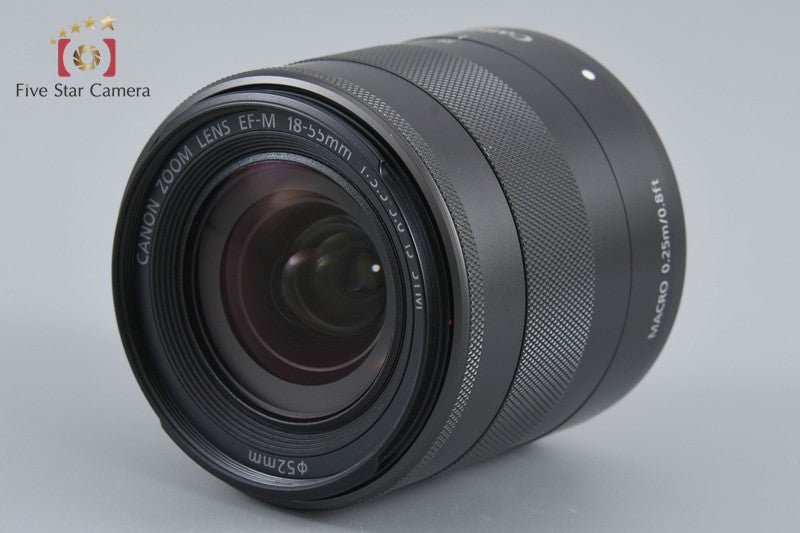 Canon EOS M Black 18.0 MP Mirrorless Camera EF-M 18-55 IS STM Lens [Very Good]