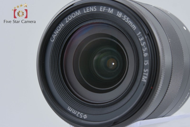 Canon EOS M Black 18.0 MP Mirrorless Camera EF-M 18-55 IS STM Lens [Very Good]