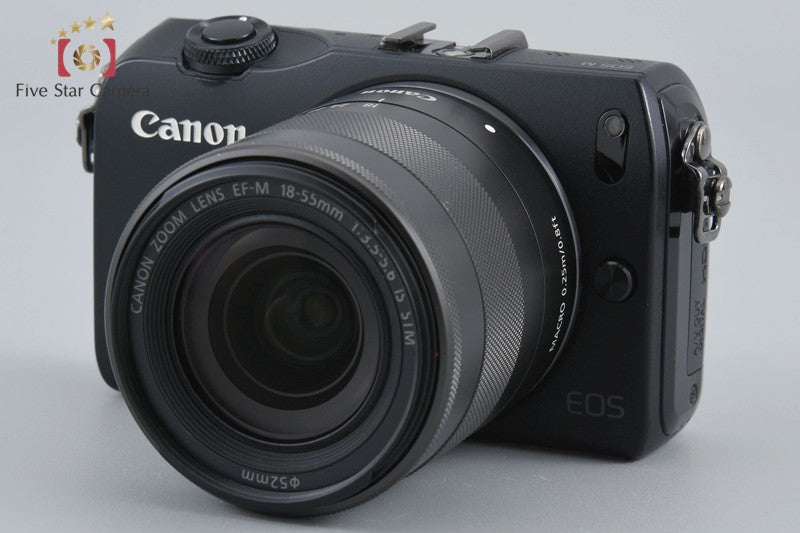 Canon EOS M Black 18.0 MP Mirrorless Camera EF-M 18-55 IS STM Lens [Very Good]