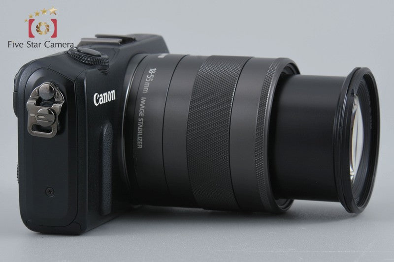 Canon EOS M Black 18.0 MP Mirrorless Camera EF-M 18-55 IS STM Lens [Very Good]