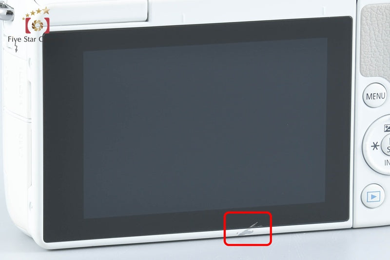 Canon EOS M10 White 18.0MP Digital Mirrorless Camera 15-45 22 Lenses [Very Good]