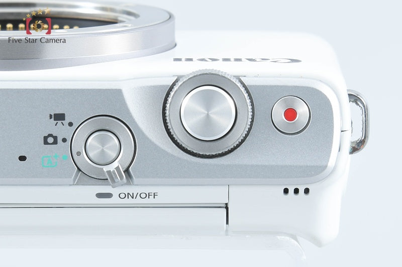 Canon EOS M10 White 18.0MP Digital Mirrorless Camera 15-45 22 Lenses [Very Good]