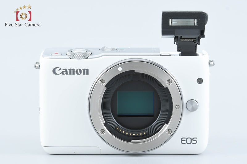 Canon EOS M10 White 18.0MP Digital Mirrorless Camera 15-45 22 Lenses [Very Good]