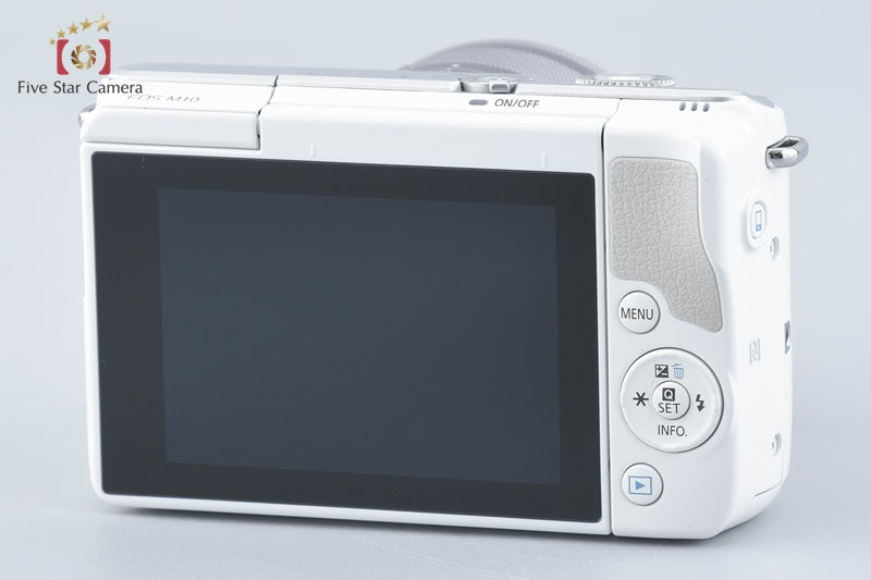 Canon EOS M10 White 18.0 MP Digital Mirrorless Camera 15-45 Lens [Excellent]