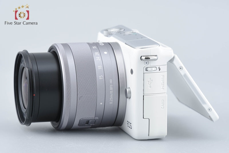 Canon EOS M10 White 18.0 MP Digital Mirrorless Camera 15-45 Lens [Excellent]