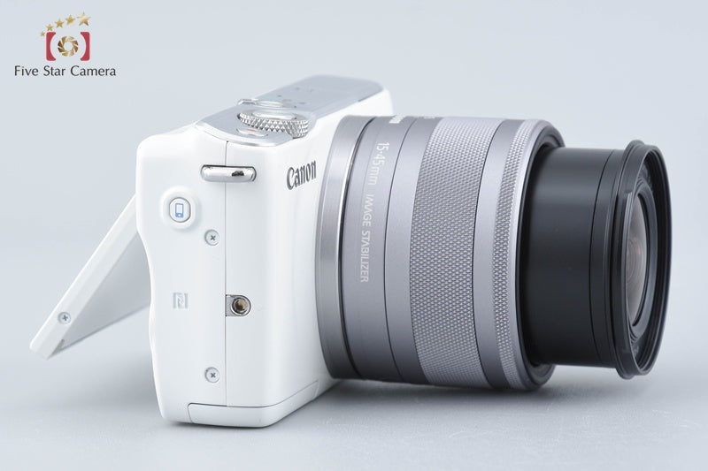 Canon EOS M10 White 18.0 MP Digital Mirrorless Camera 15-45 Lens [Excellent]