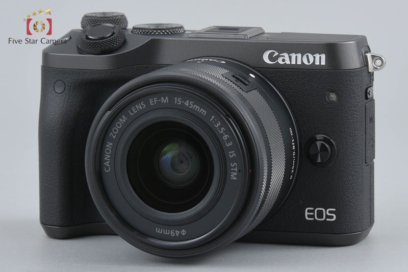 Canon EOS M6 Black 24.2 MP Digital Mirrorless Camera 15-45 Lens