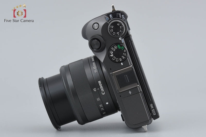 Canon EOS M6 Black 24.2 MP Digital Mirrorless Camera 15-45 Lens