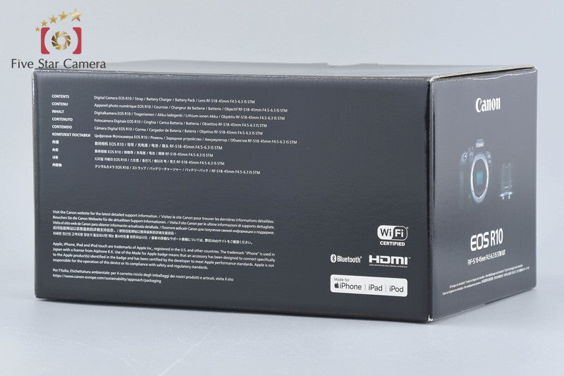 Canon EOS R10 24.2 MP Mirrorless Digital Camera RF-S 18-45 IS STM Lens w/ Box