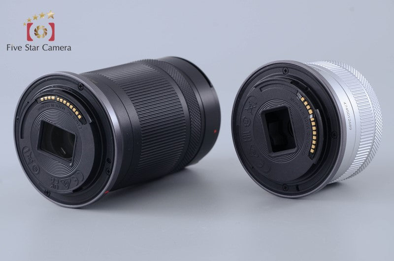 "Shutter count 10" Canon EOS R50 White 24.2 MP 18-45 55-210 Lenses [Near Mint]