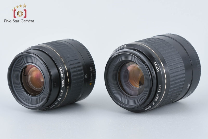 Canon EOS REBEL XS 35mm SLR Film Camera EF 35-80 80-200 Lenses