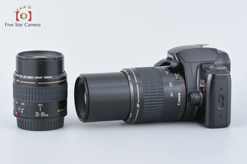 Canon EOS REBEL XS 35mm SLR Film Camera EF 35-80 80-200 Lenses