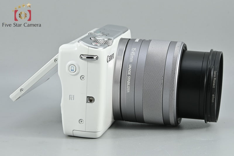 Canon EOS M10 White 18.0 MP Digital Mirrorless Camera 15-45 Lens