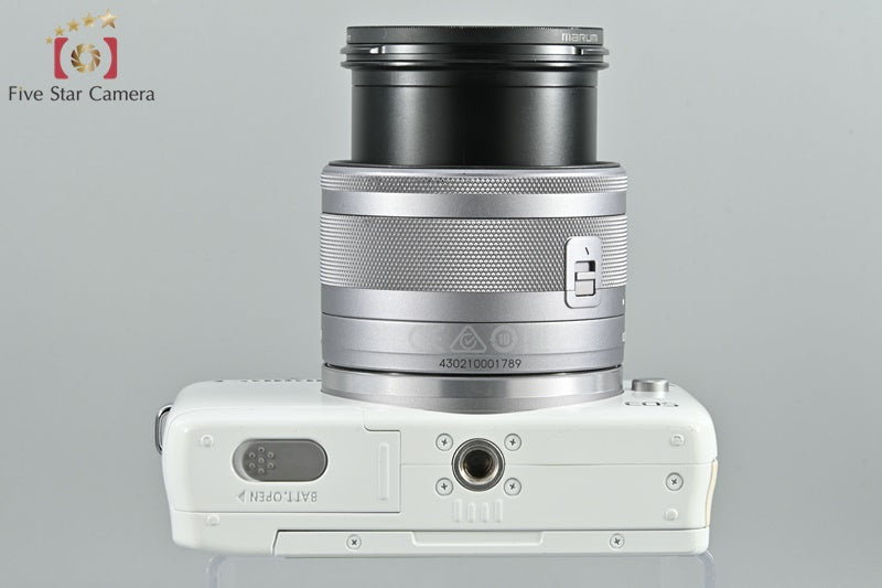 Canon EOS M10 White 18.0 MP Digital Mirrorless Camera 15-45 Lens