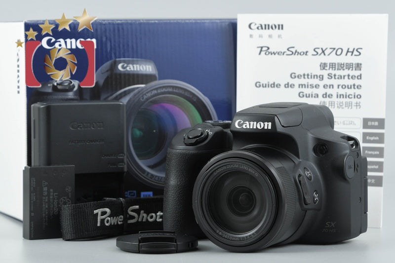Canon PowerShot SX70 HS Black 20.3 MP Digital Camera w/ Box [Near Mint]