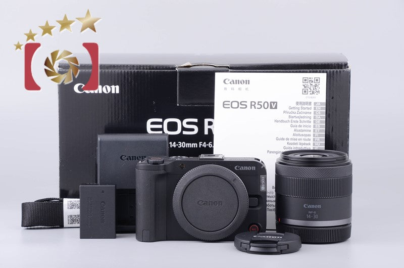 Canon EOS R50 Black 24.2 MP V RF-S 14-30 IS STM PZ Lens [Never Used]
