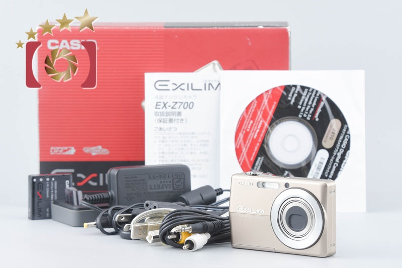 CASIO EXILIM EX-Z700 Gold 7.2 MP Digital Camera w/ Box [Very Good]