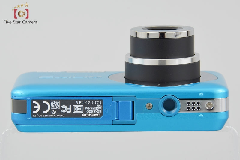 Very Good!! Casio EXILIM EX-Z800 Hawaiian Blue 14.1 MP Digital Camera w/ Box