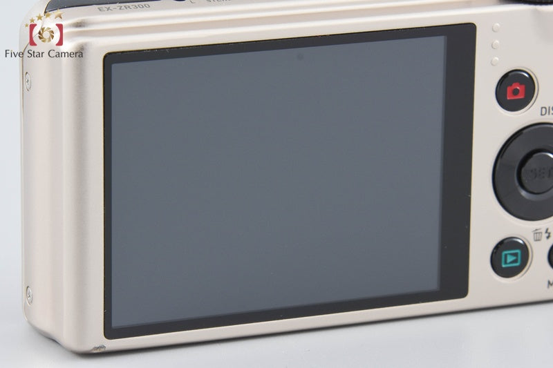 Casio HIGH SPEED EXILIM EX-ZR300 Gold 16.1 MP Digital Camera w/ Box [Very Good]