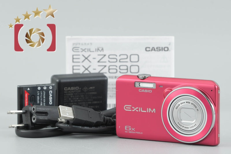 Casio EXILIM EX-ZS20 Red 16.1 MP Digital Camera [Excellent]