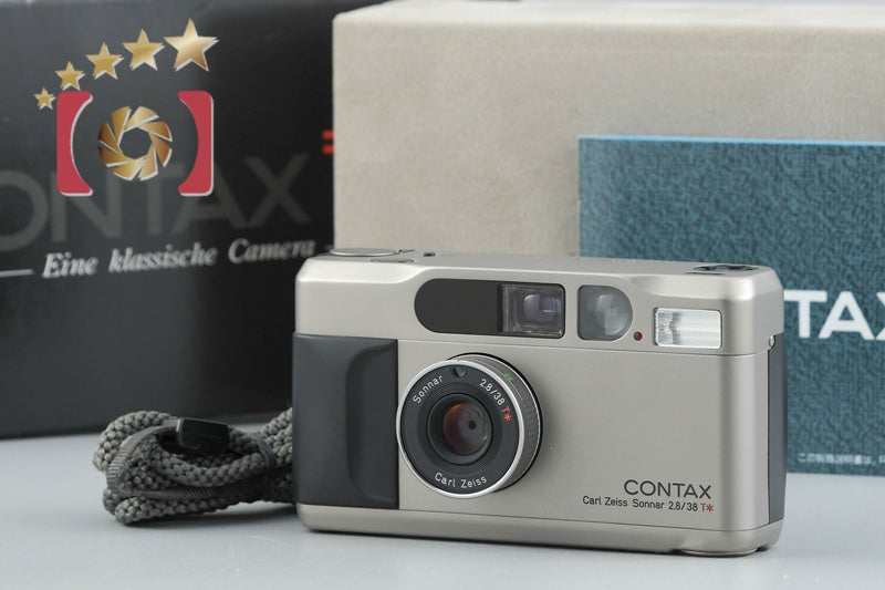 CONTAX T2 35mm Point & Shoot Film Camera w/ Data Back, Box [Very Good]