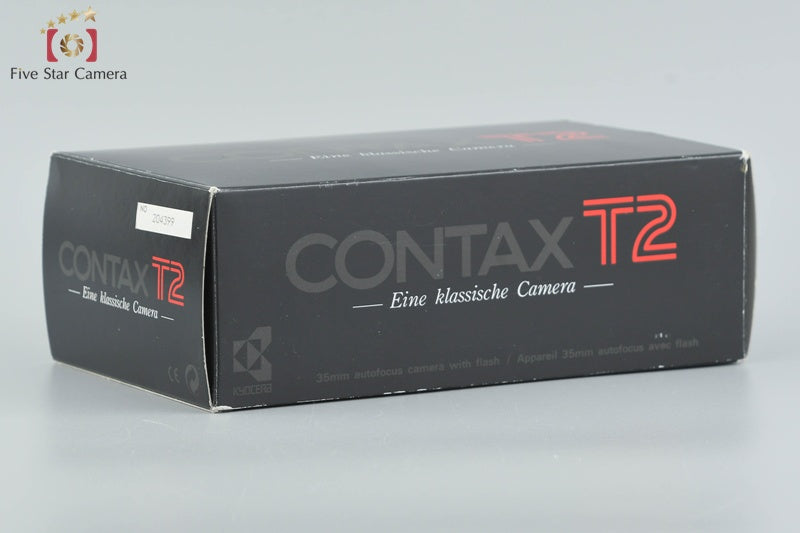 CONTAX T2 35mm Point & Shoot Film Camera w/ Data Back, Box [Very Good]