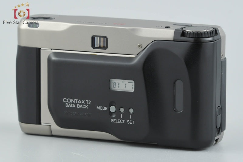CONTAX T2 35mm Point & Shoot Film Camera w/ Data Back, Box [Very Good]