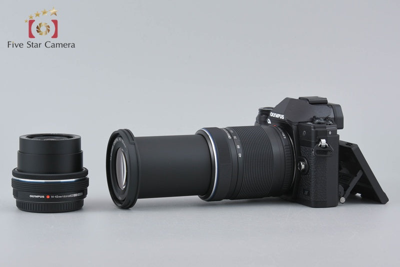 "Count 242" Olympus OM-D E-M10 Mark IV Black 20.3 MP EZ 14-42 40-150 Lens w/ Box