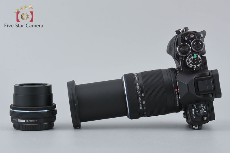 "Count 242" Olympus OM-D E-M10 Mark IV Black 20.3 MP EZ 14-42 40-150 Lens w/ Box