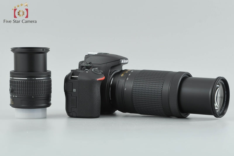 "Count 4" Nikon D5600 24.2 MP SLR Digital Camera 18-55 70-300 VR Lenses w/ Box