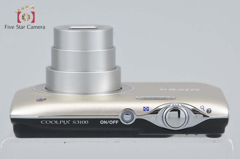 Nikon COOLPIX S3100 Champagne Silver 14.0 MP Digital Camera w/ Box