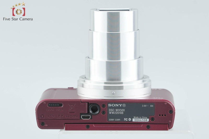 Sony Cyber-Shot DSC-WX500 Red 18.2 MP Digital Camera [Japanese Language Only]