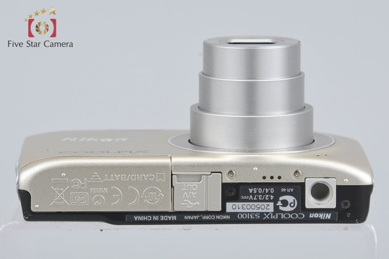 Nikon COOLPIX S3100 Champagne Silver 14.0 MP Digital Camera w/ Box