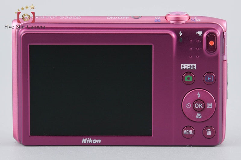 Nikon COOLPIX S3600 Azalea Pink 20.0 MP Digital Camera w/ Box