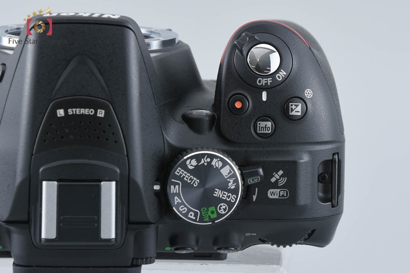 "Count 3,844" Nikon D5300 Black 24.2 MP DSLR Camera 18-55 70-300 Lenses