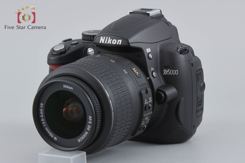 "Count 3,874" Nikon D5000 12.3 MP DSLR Camera 18-55 55-200 VR Lenses