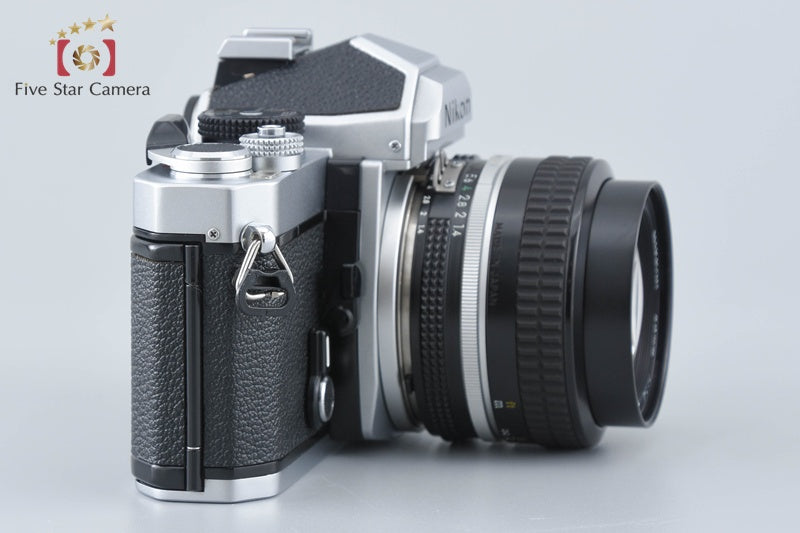 Nikon FM Silver Early Model 35mm SLR Film Camera + Ai NIKKOR 50mm f/1.4