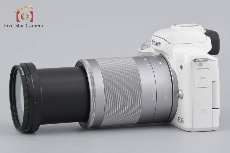 Canon EOS Kiss M / M50 White 24.0 MP EF-M 18-150 IS STM Lens