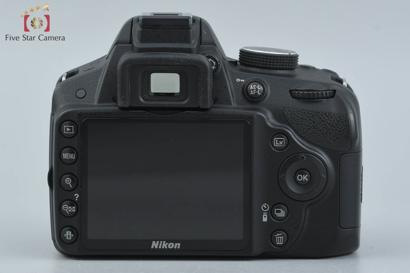 "Count 2,994" Nikon D3200 24.2 MP DSLR Black AF-S DX NIKKOR 18-55 VR Lens